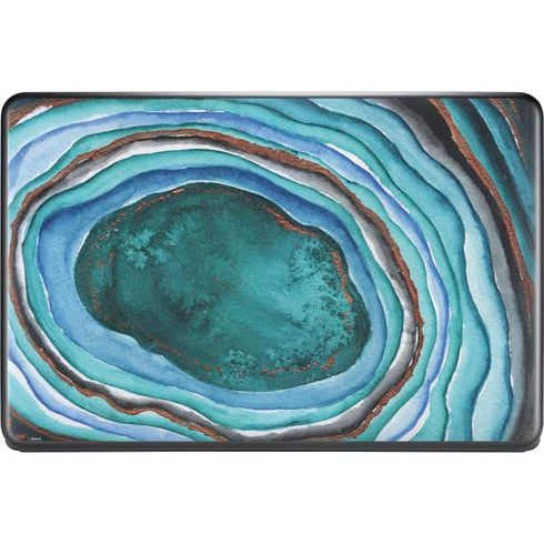 Turquoise Watercolor Geode Google Pixelbook Go Skin